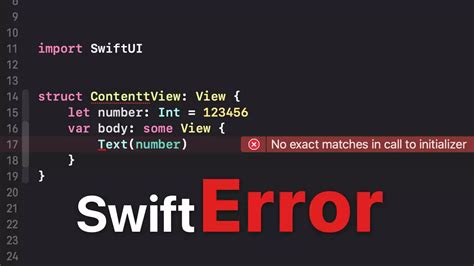 Mostly total <b>Swift/SwiftUI noob</b> here (have some python experience - very different!), though I've worked through Paul's<b> SwiftUI</b> iDine tutorial. . Swift no exact matches in call to initializer